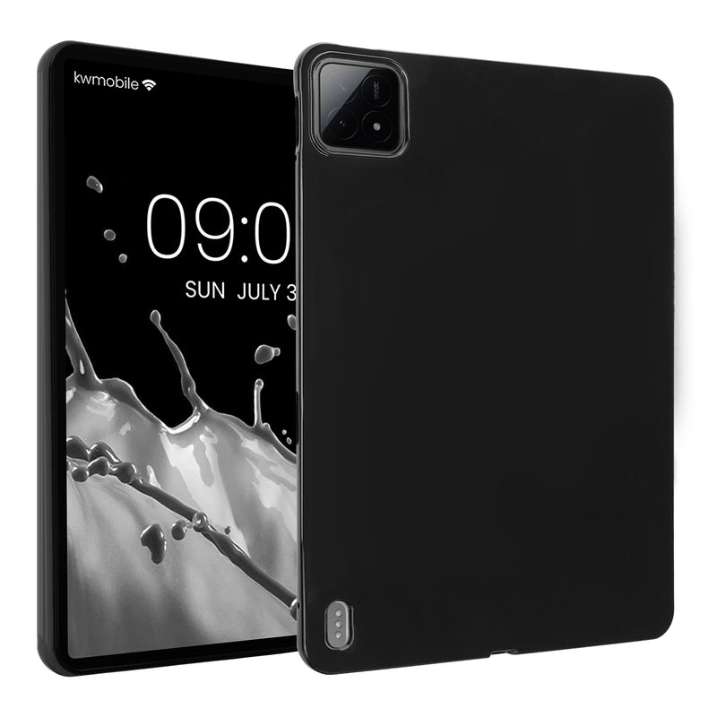 kwmobile Schutzhülle kompatibel mit Xiaomi Pad 6S Pro 12.4 - Hülle Silikon - Tablet Cover Case Schwarz Schwarz  