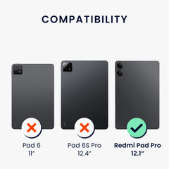 2x Folie kompatibel mit Xiaomi Redmi Pad Pro - Transparent - Displayschutz