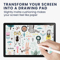kwmobile Matte Schutzfolie kompatibel mit Samsung Galaxy Tab A8 10.5 (2021) Papier Gefühl Folie - Tablet Full Screen Paper Feel Cover - Tablet Displayfolie Papiergefühl
