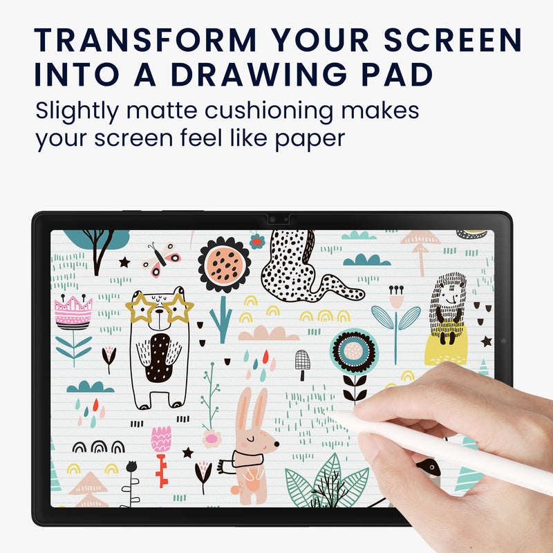 kwmobile Matte Schutzfolie kompatibel mit Samsung Galaxy Tab A8 10.5 (2021) Papier Gefühl Folie - Tablet Full Screen Paper Feel Cover - Tablet Displayfolie Papiergefühl