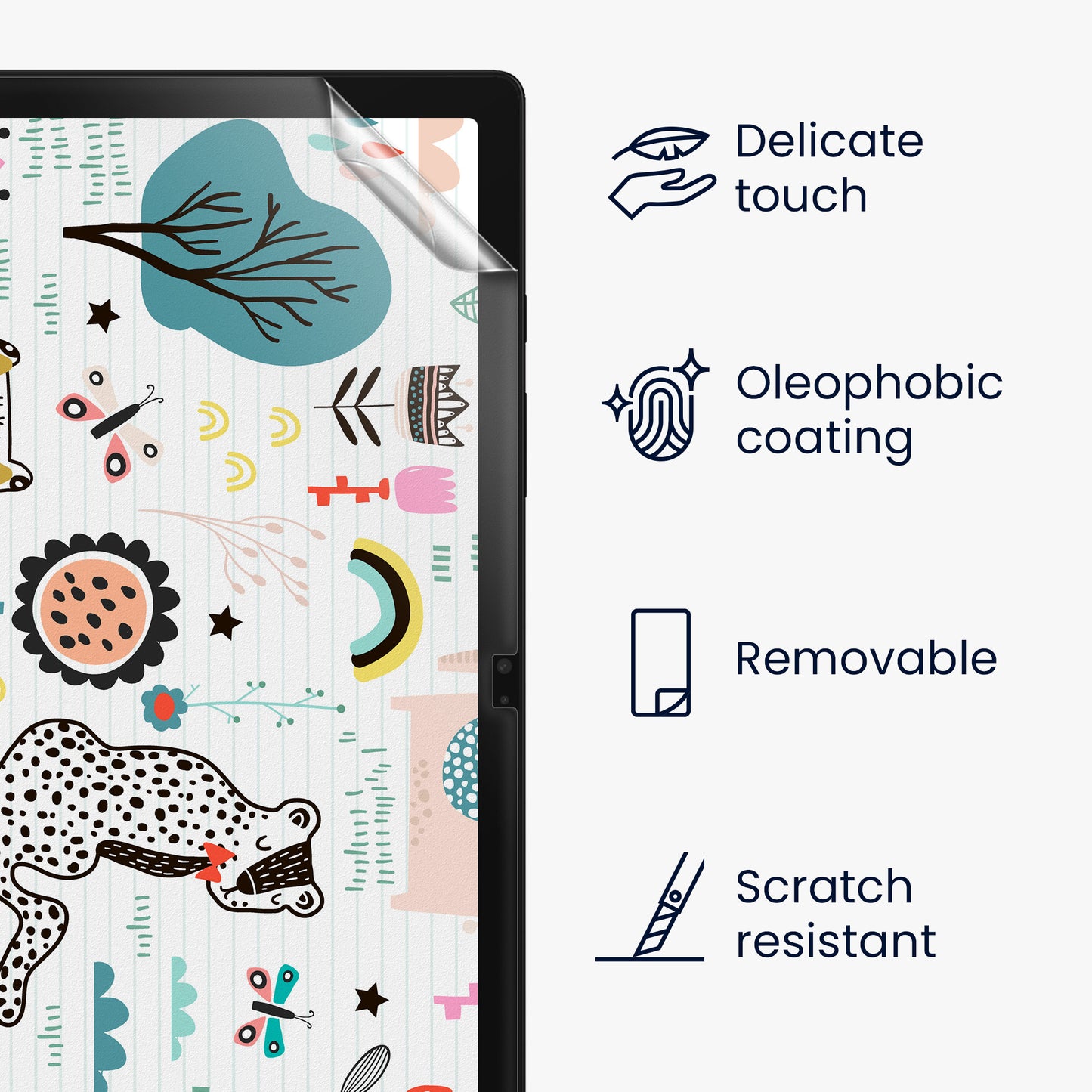 kwmobile Matte Schutzfolie kompatibel mit Samsung Galaxy Tab A8 10.5 (2021) Papier Gefühl Folie - Tablet Full Screen Paper Feel Cover - Tablet Displayfolie Papiergefühl