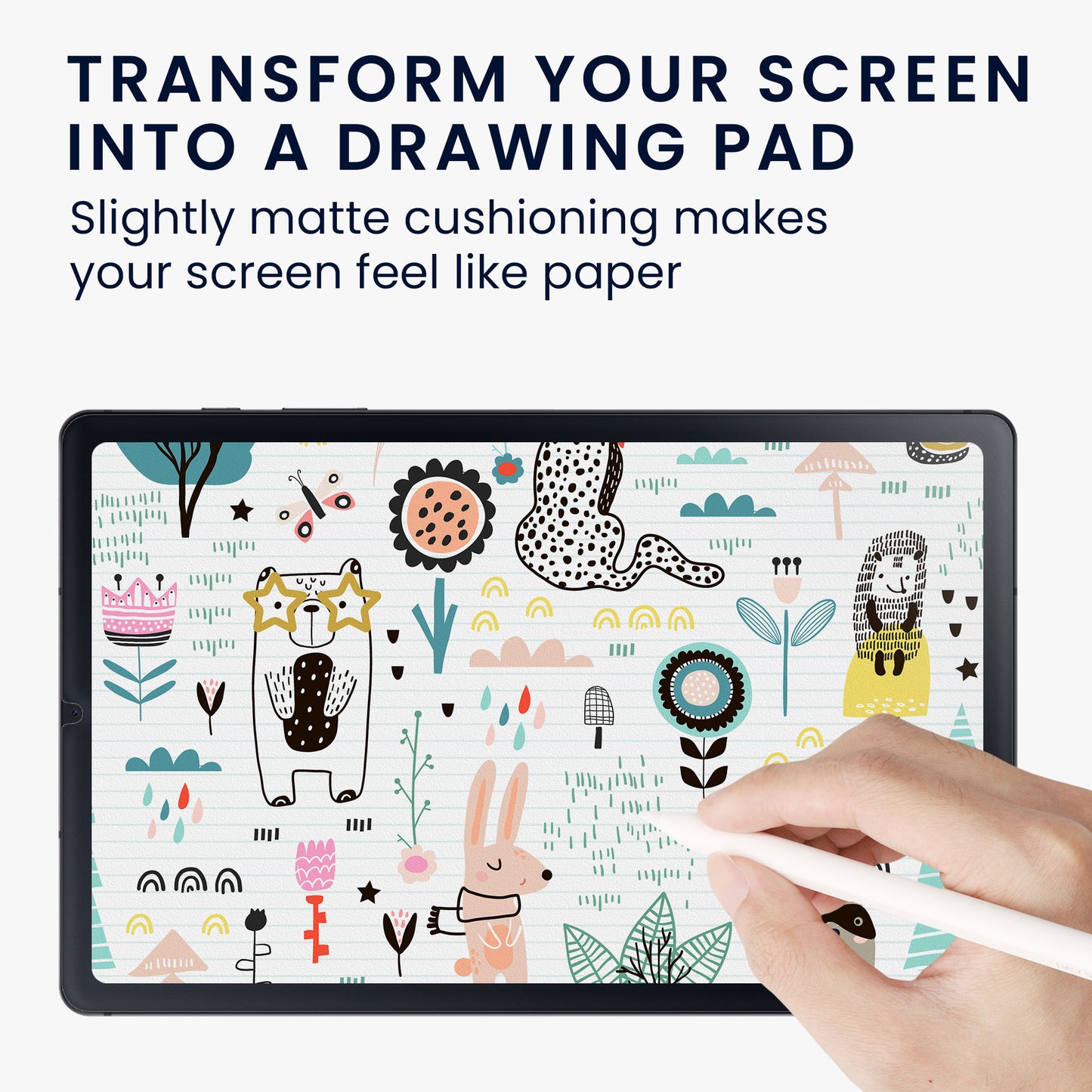 kwmobile Matte Schutzfolie kompatibel mit Samsung Galaxy Tab S6 Lite Papier Gefühl Folie Tablet Full Screen Paper Feel Cover Tablet Displayfolie Papiergefühl