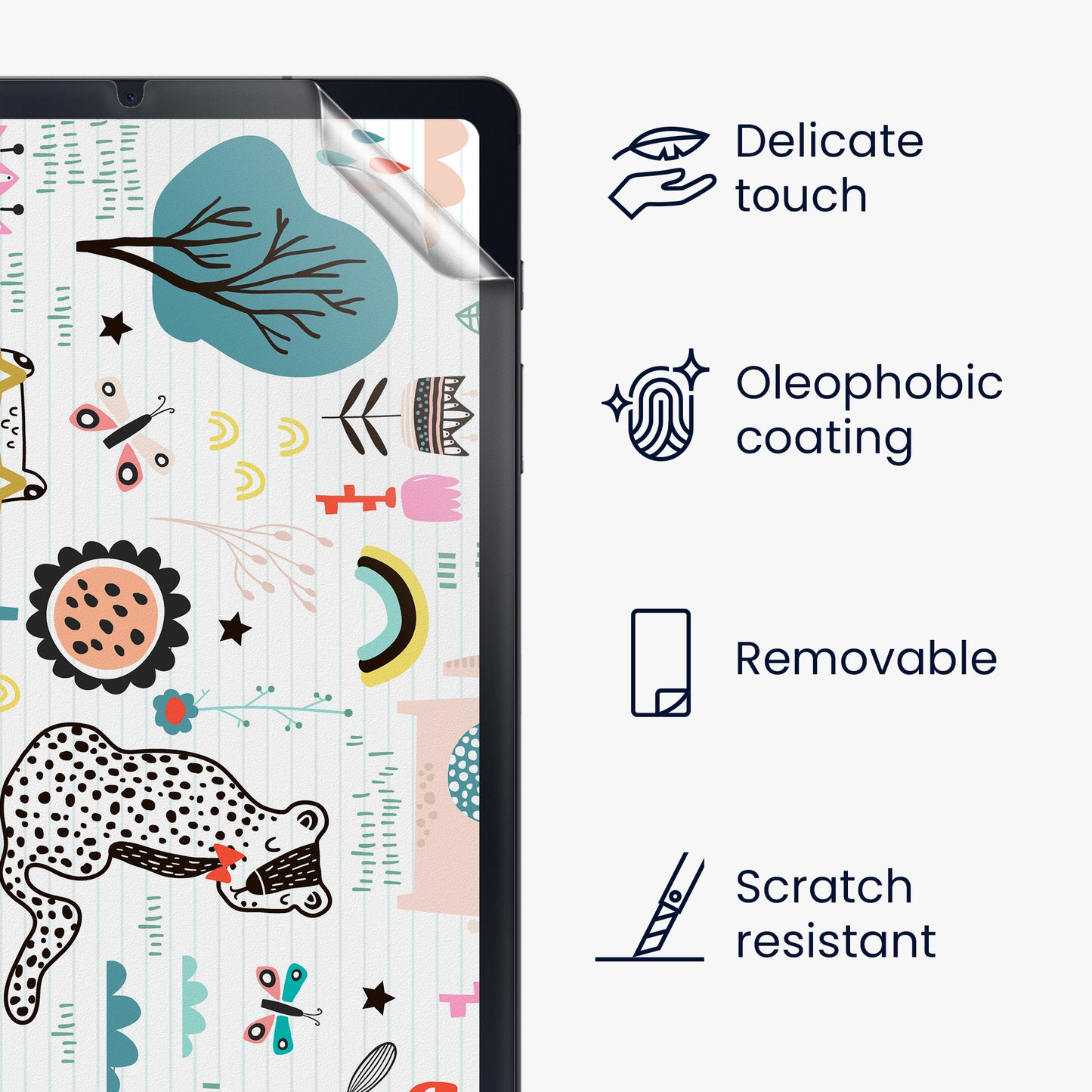 kwmobile Matte Schutzfolie kompatibel mit Samsung Galaxy Tab S6 Lite Papier Gefühl Folie Tablet Full Screen Paper Feel Cover Tablet Displayfolie Papiergefühl
