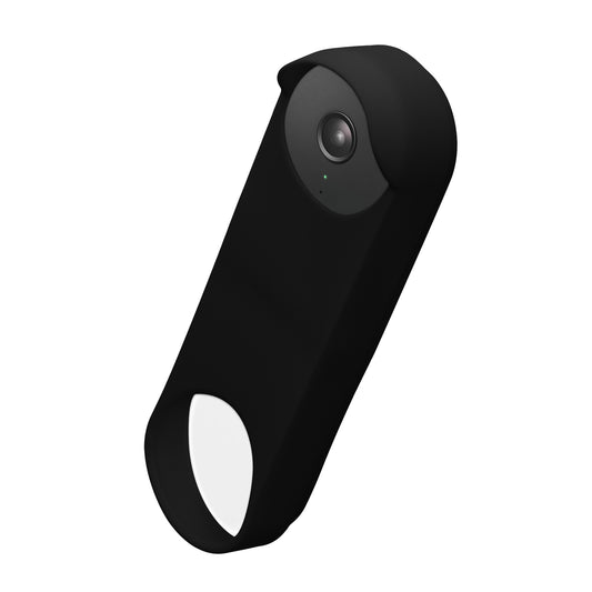 kwmobile Hülle kompatibel mit Google Nest Doorbell - Silikon Cover Case Schutzhülle für Video Türklingel Schwarz Schwarz  