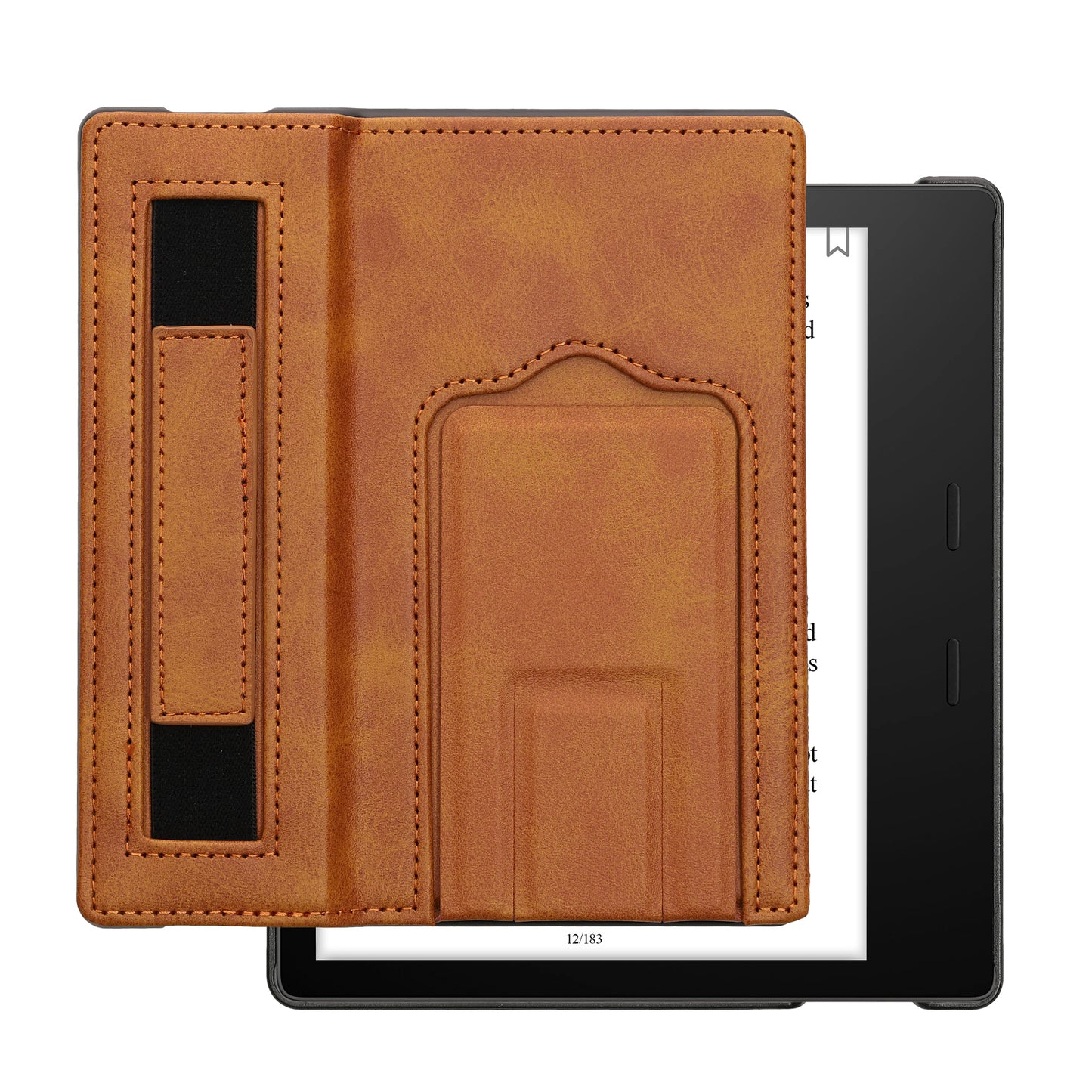 kwmobile Schutzhülle kompatibel mit Amazon Kindle Oasis 10. Generation mit Ständer und Handgurt