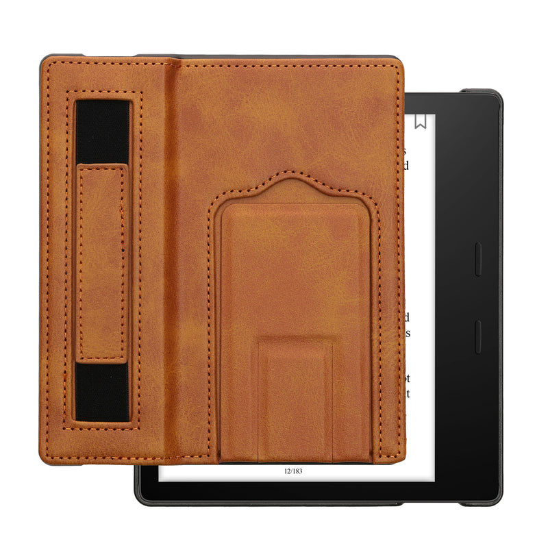 kwmobile Schutzhülle kompatibel mit Amazon Kindle Oasis 10. Generation mit Ständer und Handgurt
