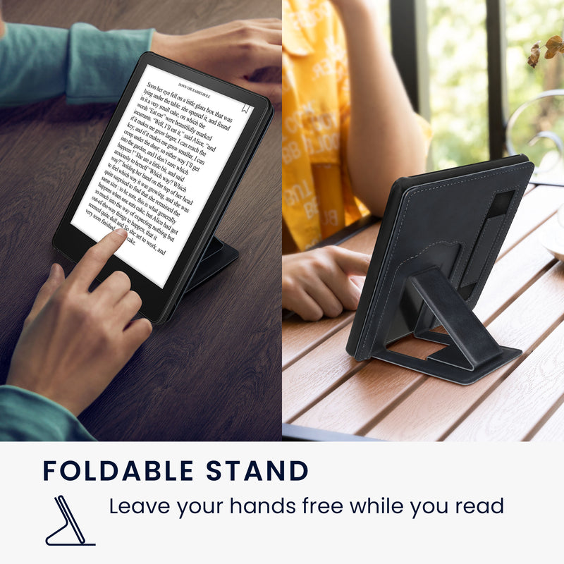 kwmobile Schutzhülle kompatibel mit Amazon Kindle Oasis 10. Generation mit Ständer und Handgurt
