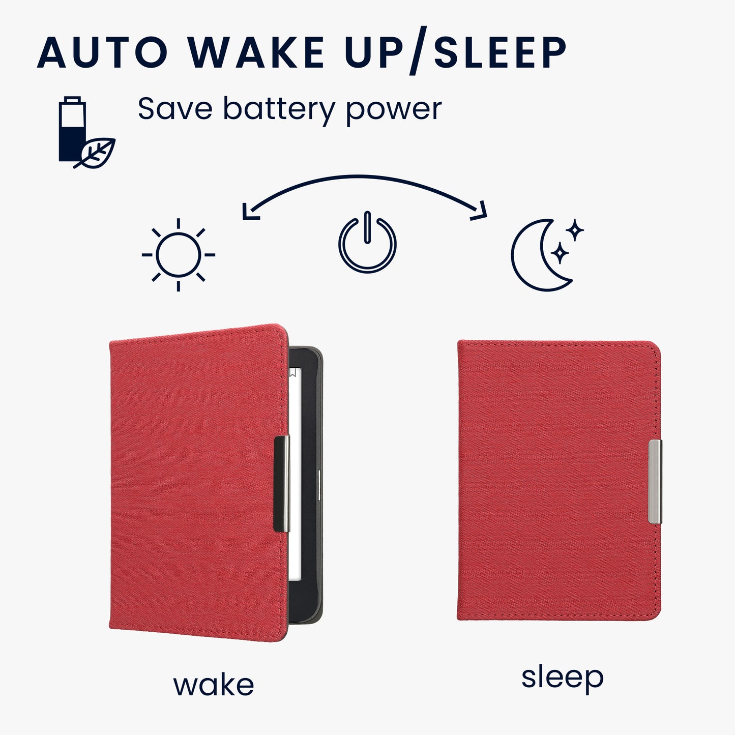 kwmobile Klapphülle kompatibel mit Kobo Clara 2E / Tolino Shine 4 - Schutzhülle e-Reader - Hülle eReader