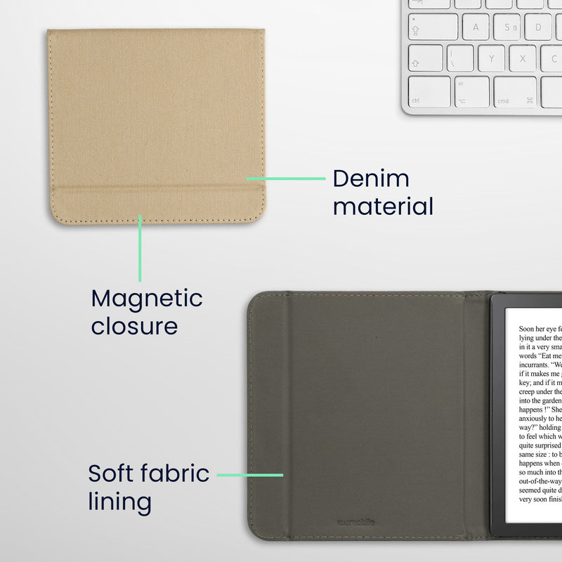 kwmobile Klapphülle kompatibel mit Tolino Vision 6 - Schutzhülle e-Reader - Hülle eReader