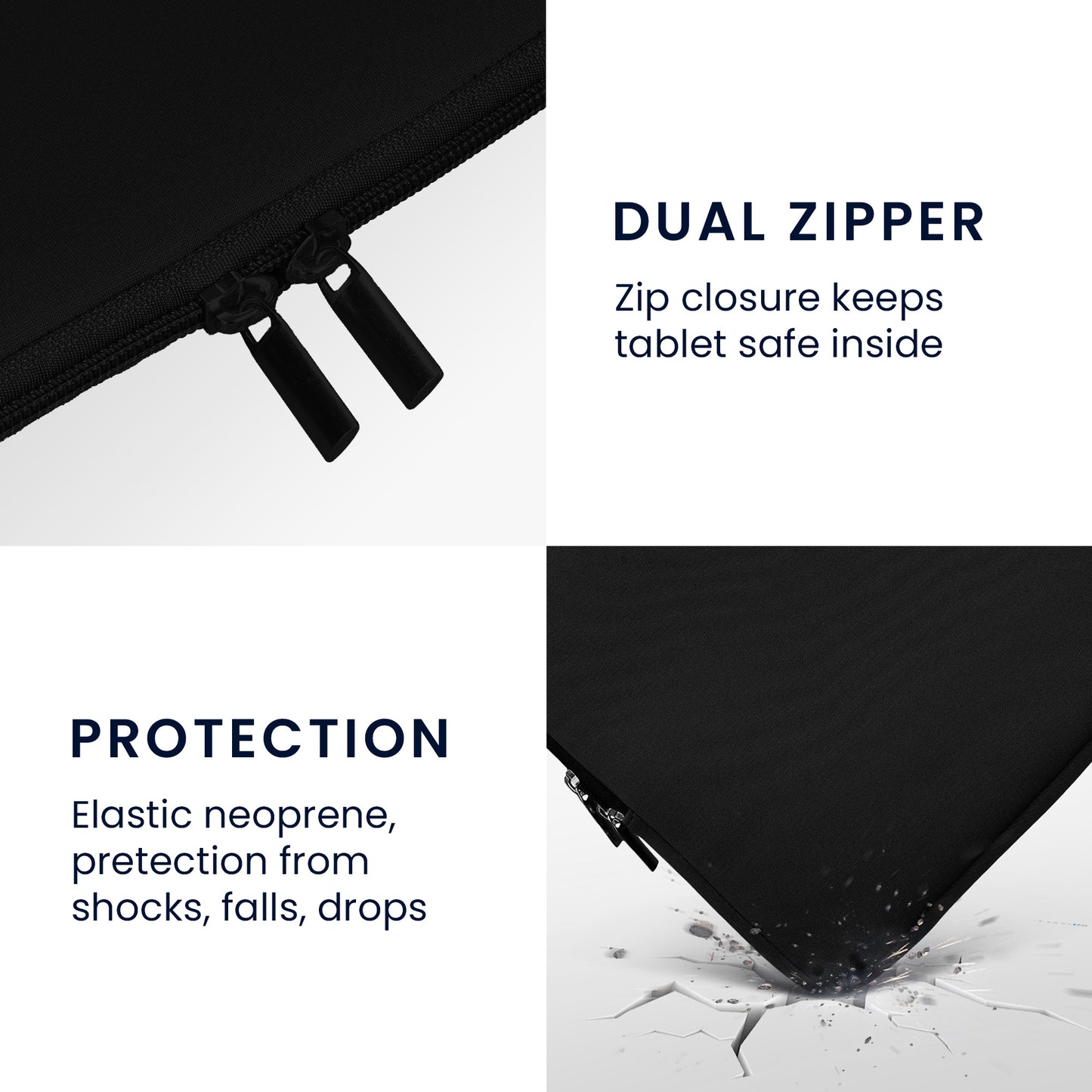 kwmobile Tablet Hülle kompatibel mit 13" Tablet - Universal Tasche Cover Case - Schutzhülle Sleeve