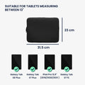 kwmobile Tablet Hülle kompatibel mit 13" Tablet - Universal Tasche Cover Case - Schutzhülle Sleeve