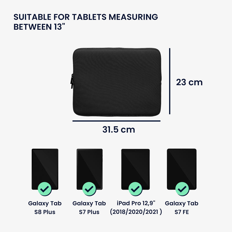 kwmobile Tablet Hülle kompatibel mit 13" Tablet - Universal Tasche Cover Case - Schutzhülle Sleeve