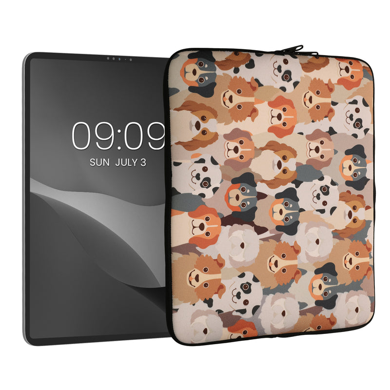kwmobile Tablet Hülle kompatibel mit 13" Tablet Universal Tasche Cover Case Schutzhülle Sleeve Viele Hunde