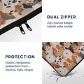 kwmobile Tablet Hülle kompatibel mit 13" Tablet Universal Tasche Cover Case Schutzhülle Sleeve Viele Hunde