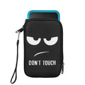 kwmobile Tasche kompatibel mit Nintendo 3DS XL - Neopren Hülle - Don't Touch Weiß Schwarz Weiß  [dsg03]