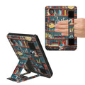 kwmobile Schutzhülle kompatibel mit Kobo Clara 2E / Tolino Shine 4 Hülle - Kunstlederhülle mit Ständer und Handgurt - Bibliothek Motto - Mehrfarbig Mehrfarbig  [dsg01]