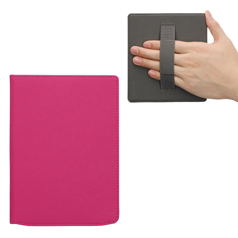 kwmobile Klapphülle kompatibel mit Pocketbook InkPad 4 / Color 3 / Color 2 / Vivlio InkPad 4 / InkPad Color 3 Hülle - Schutzhülle für den eReader aus Kunstleder mit Handschlaufe