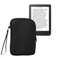 kwmobile Schutzhülle aus Stoff kompatibel mit 6" eReader Hülle - Stoffhülle für e-Reader mit Reißverschluss - Schwarz Schwarz  