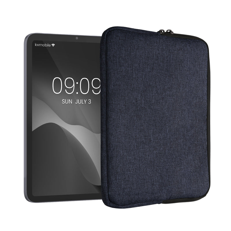 kwmobile Schutzhülle aus Stoff kompatibel mit 9,7"-11" Tablet Hülle - Stoffhülle für Tablet mit Reißverschluss