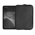 kwmobile Schutzhülle aus Stoff kompatibel mit 9,7"-11" Tablet Hülle - Stoffhülle für Tablet mit Reißverschluss - Dunkelgrau Dunkelgrau  