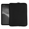 kwmobile Schutzhülle aus Stoff kompatibel mit 12,4"-12,9" Tablet Hülle - Stoffhülle für Tablet mit Reißverschluss - Schwarz Schwarz  