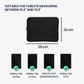 kwmobile Schutzhülle kompatibel mit 12,4"-12,9" Tablet Hülle mit Reißverschluss