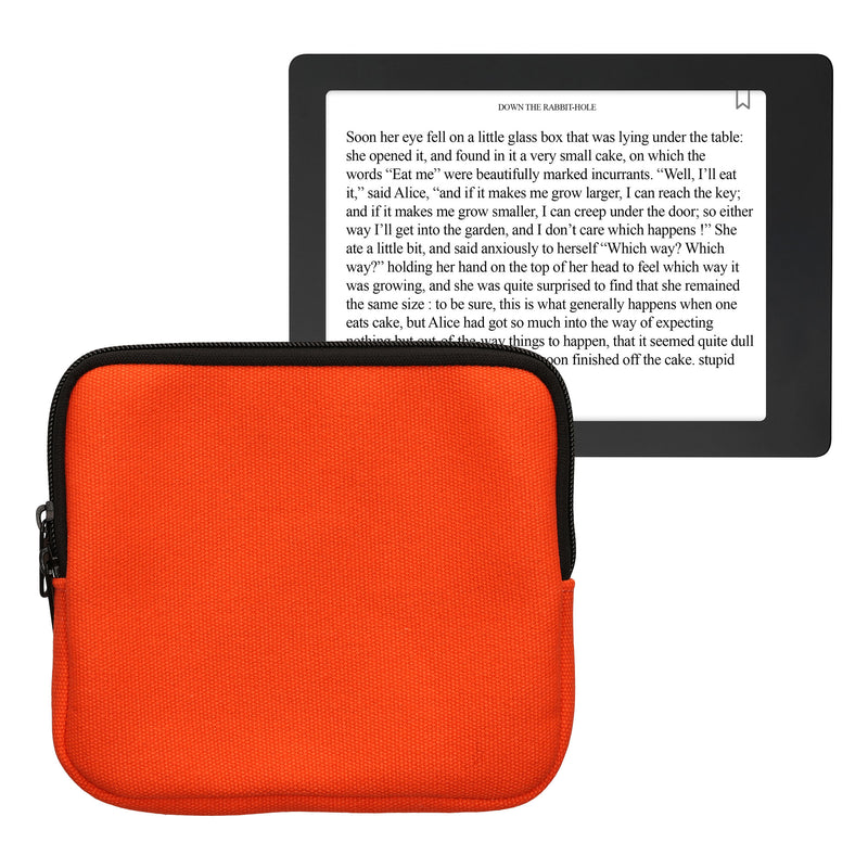 kwmobile Schutzhülle aus Canvas kompatibel mit 6,8-7" eReader Hülle mit Reißverschluss