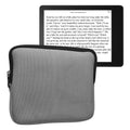 kwmobile Schutzhülle aus Canvas kompatibel mit 6,8-7" eReader Hülle - Canvashülle für e-Reader mit Reißverschluss - Grau Grau  
