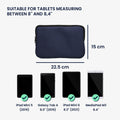 kwmobile Schutzhülle kompatibel mit 8"-8,4" Tablet Hülle mit Reißverschluss