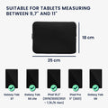 kwmobile Schutzhülle kompatibel mit 9,7"-11" Tablet Hülle mit Reißverschluss