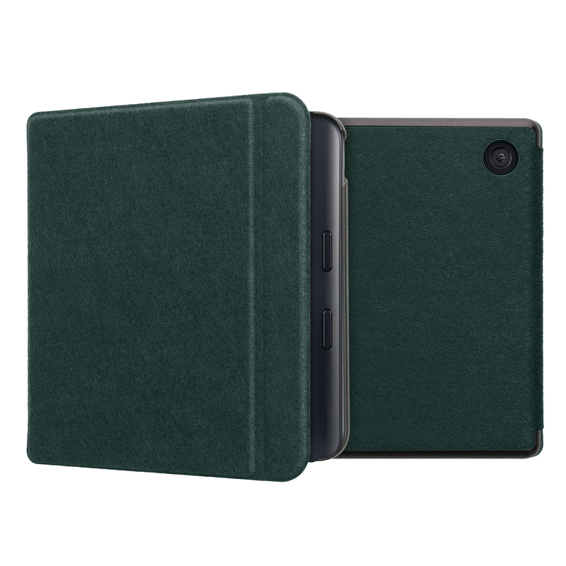 kwmobile Hülle kompatibel mit Kobo Kobo Libra Colour / Tolino Vision Color - Filz Stoff eReader Schutzhülle Cover Case - Petrol Petrol  