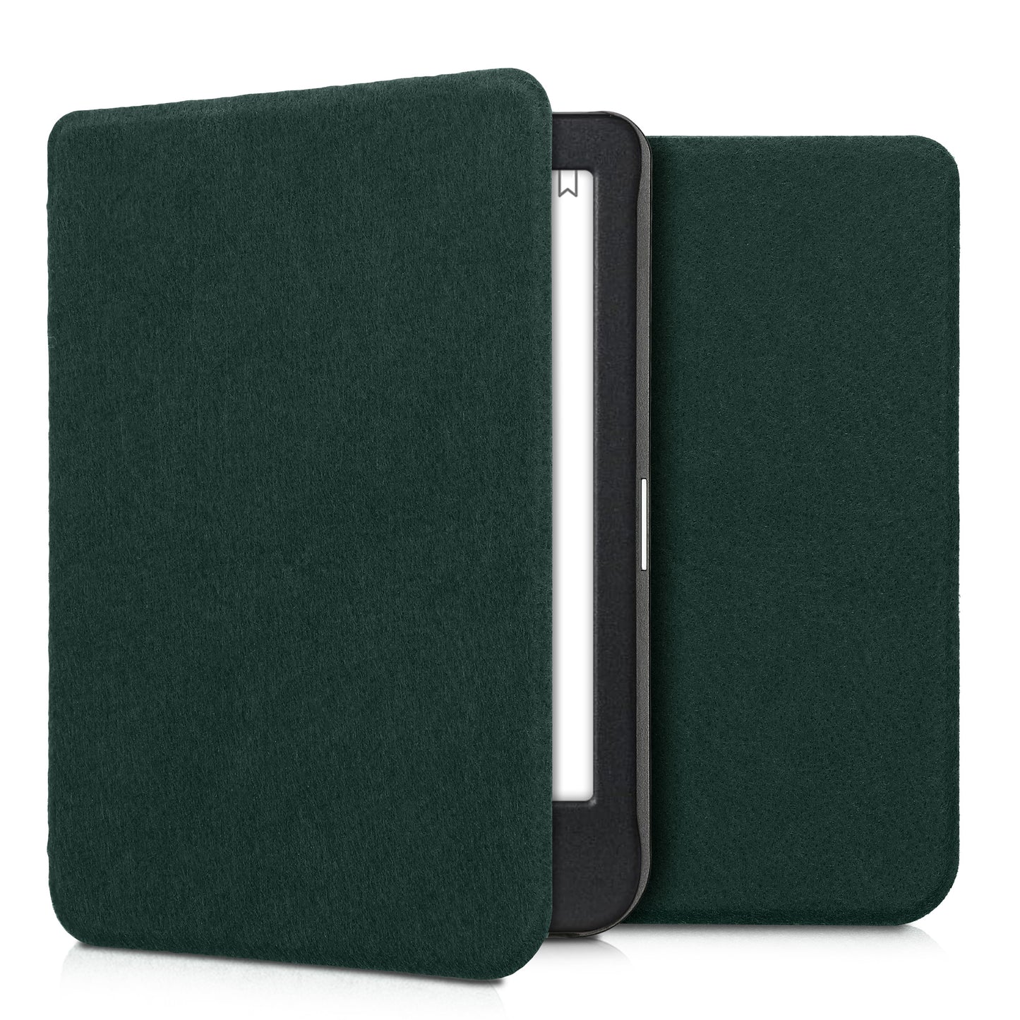 kwmobile Hülle kompatibel mit Kobo Clara BW / Clara Colour / Tolino Shine (5) / Shine Color - Filz Stoff eReader Schutzhülle Cover Case - Petrol Petrol  