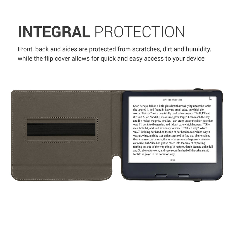 kwmobile Hülle kompatibel mit Kobo Kobo Libra Colour / Tolino Vision Color - Schlaufe Ständer - e-Reader Schutzhülle