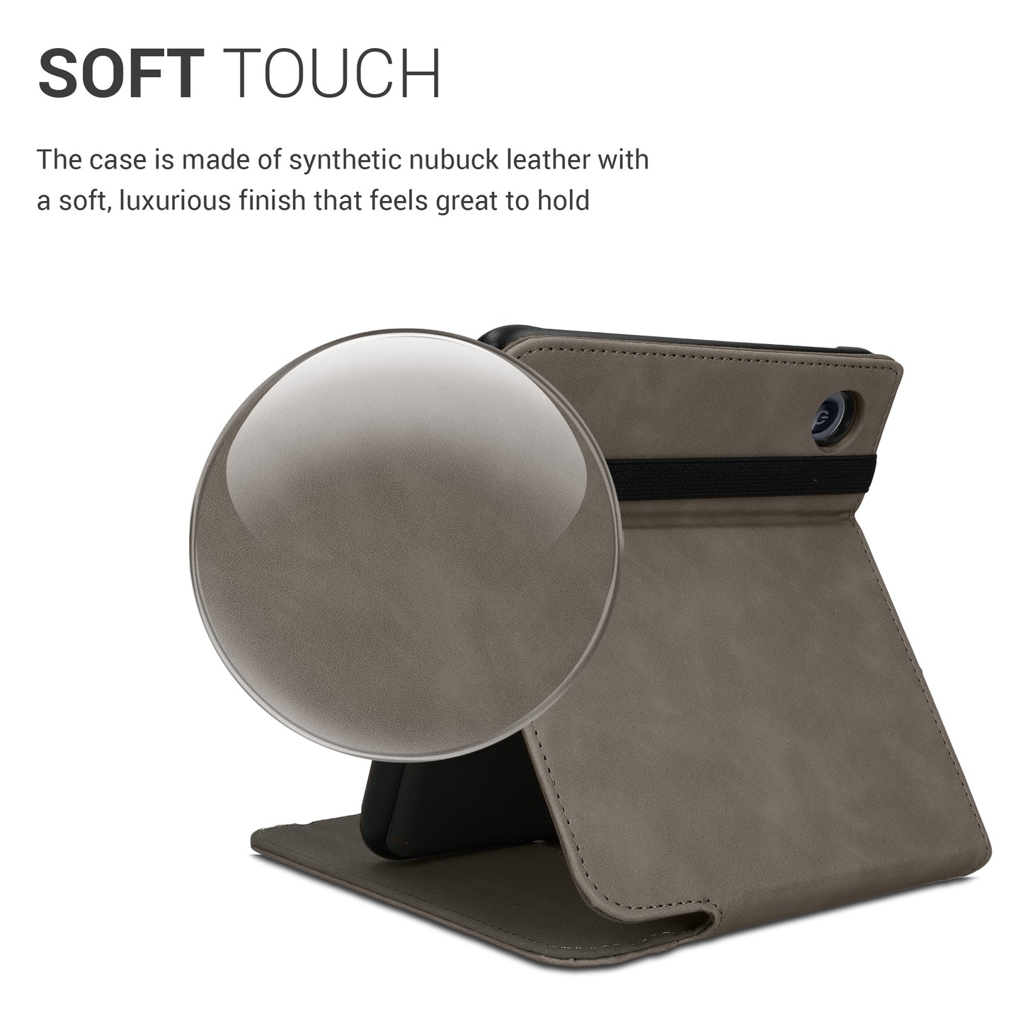 kwmobile Hülle kompatibel mit Kobo Kobo Libra Colour / Tolino Vision Color - Schlaufe Ständer - e-Reader Schutzhülle