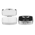 kwmobile Tablettenbox mit 2 Fächern Pillendosen Set klein Tragbare Pillenbox Metall Medikamentenbox Dose in Don't Touch