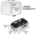kwmobile Tablettenbox mit 2 Fächern Pillendosen Set klein Tragbare Pillenbox Metall Medikamentenbox Dose in Don't Touch