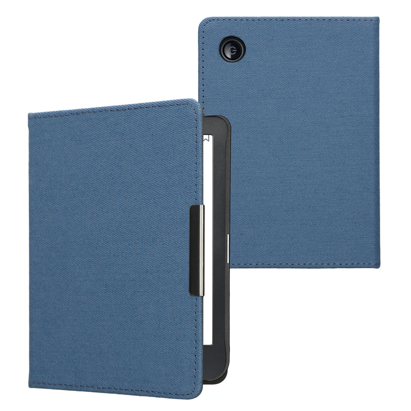 kwmobile Klapphülle kompatibel mit Kobo Clara BW / Clara Colour / Tolino Shine (5) / Shine Color - Schutzhülle e-Reader - Hülle eReader - Blau Blau  