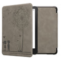 kwmobile Hülle kompatibel mit Amazon Kindle Paperwhite (2024)/Colorsoft Hülle - Kunstleder Cover - Pusteblume Love Grau Grau  [dsg01]