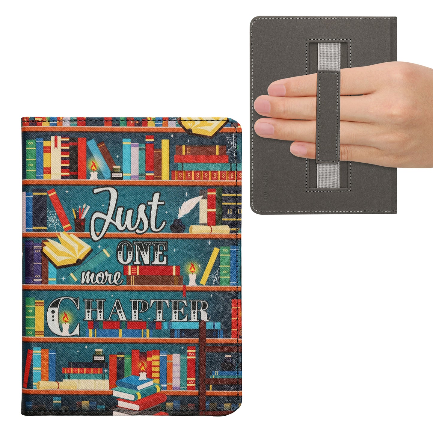 kwmobile Schutzhülle für Amazon Kindle Paperwhite (2024)/Colorsoft Hülle - eReader Flip Case mit Handschlaufe und Auto Sleep Funktion