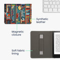kwmobile Schutzhülle für Amazon Kindle Paperwhite (2024)/Colorsoft Hülle - eReader Flip Case mit Handschlaufe und Auto Sleep Funktion