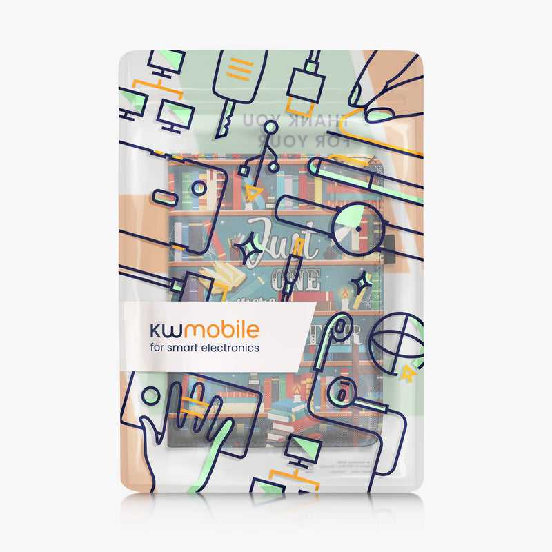 kwmobile Flip Cover kompatibel mit Amazon Kindle Paperwhite (2024) - Hülle mit Handschlaufe