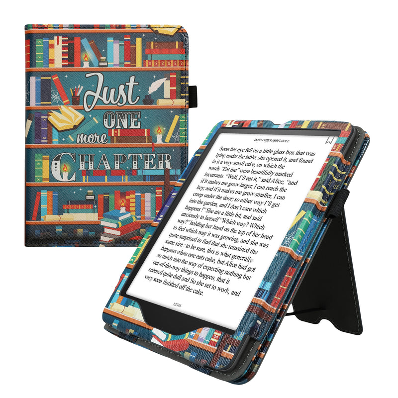 kwmobile Flip Cover kompatibel mit Amazon Kindle Paperwhite (2024) - Hülle mit Handschlaufe