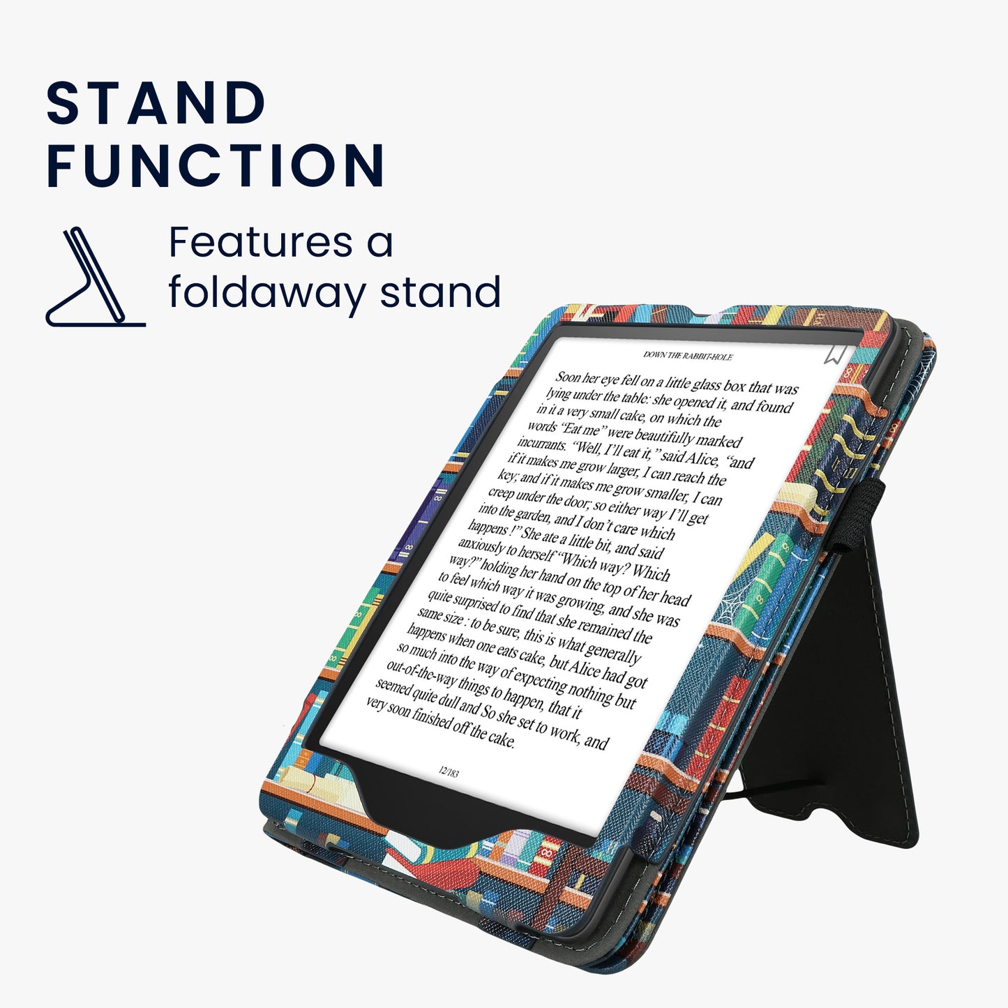 kwmobile Flip Cover kompatibel mit Amazon Kindle Paperwhite (2024) - Hülle mit Handschlaufe