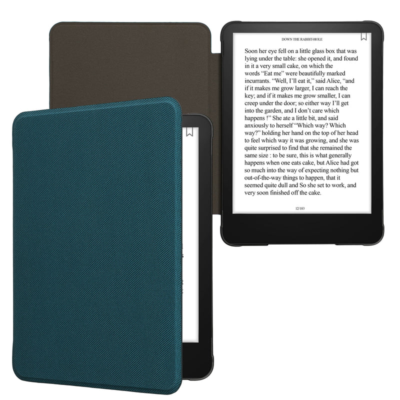kwmobile Hülle kompatibel mit Amazon Kindle Paperwhite (2024)/Colorsoft - Nylon eReader Schutzhülle Cover Case - Petrol Petrol  