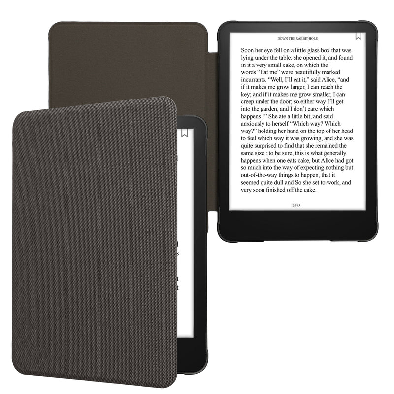 kwmobile Hülle kompatibel mit Amazon Kindle Paperwhite (2024)/Colorsoft - Nylon eReader Schutzhülle Cover Case - Anthrazit Anthrazit  