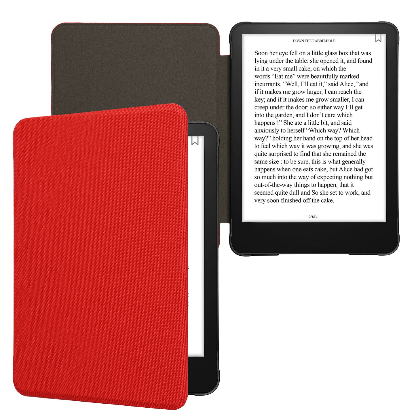 kwmobile Hülle kompatibel mit Amazon Kindle Paperwhite (2024)/Colorsoft - Nylon eReader Schutzhülle Cover Case - Rot Rot  
