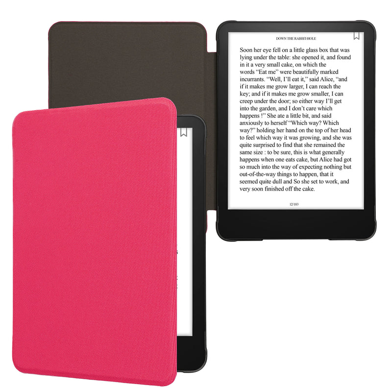 kwmobile Hülle kompatibel mit Amazon Kindle Paperwhite (2024)/Colorsoft - Nylon eReader Schutzhülle Cover Case - Rosa Rosa  