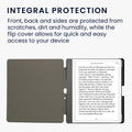 kwmobile Schutzhülle für Amazon Kindle Scribe (2024) Hülle - eReader Case aus Kunstleder mit Auto Sleep Funktion - Pusteblume Love