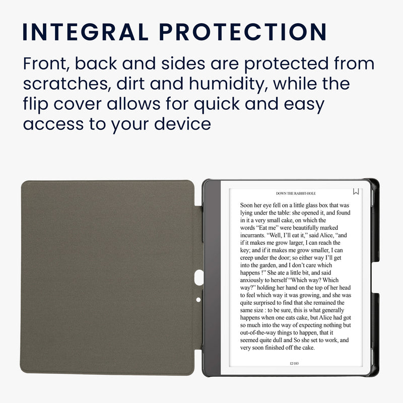 kwmobile Schutzhülle für Amazon Kindle Scribe (2024) Hülle - eReader Case aus Kunstleder mit Auto Sleep Funktion - Pusteblume Love