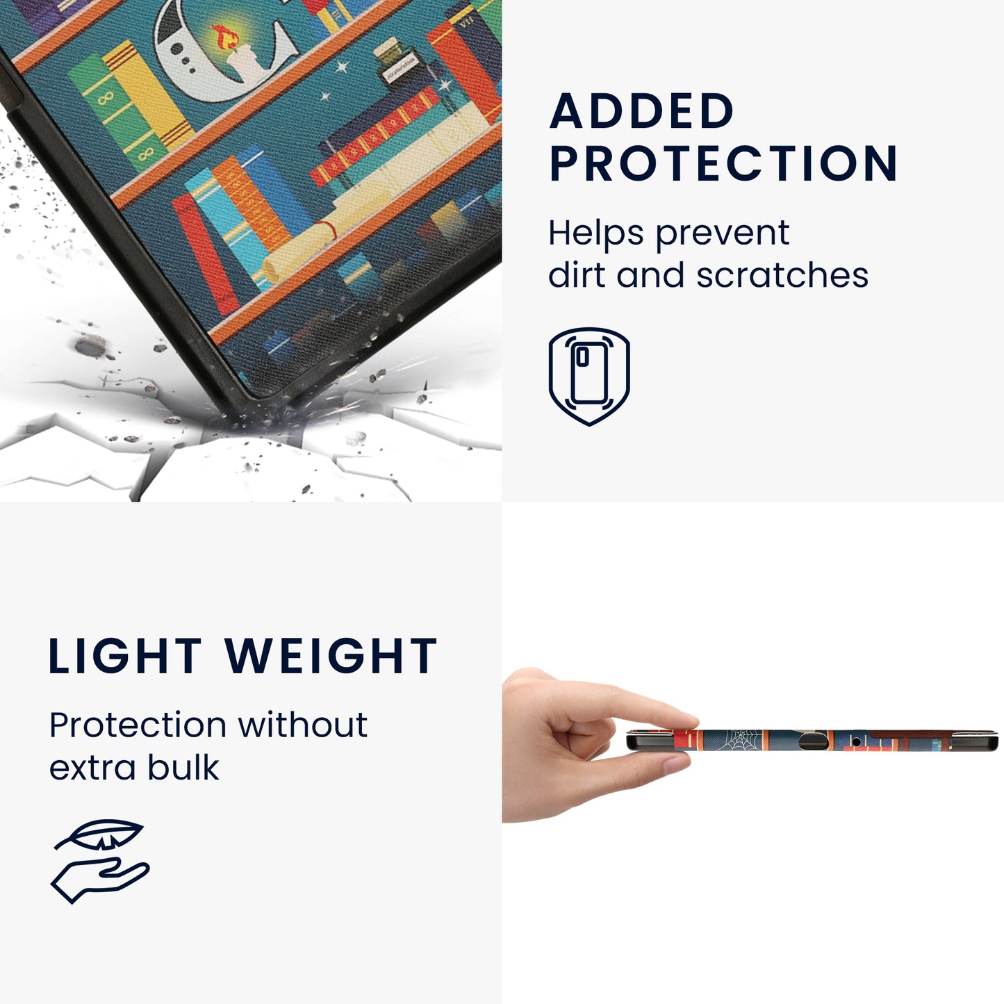 kwmobile Schutzhülle für Amazon Kindle Scribe (2024) Hülle - eReader Flip Case mit Auto Sleep Funktion